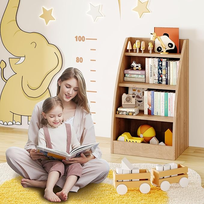 Kids Bookshelf, 4 Tier Kids Book Shelf - Image 2