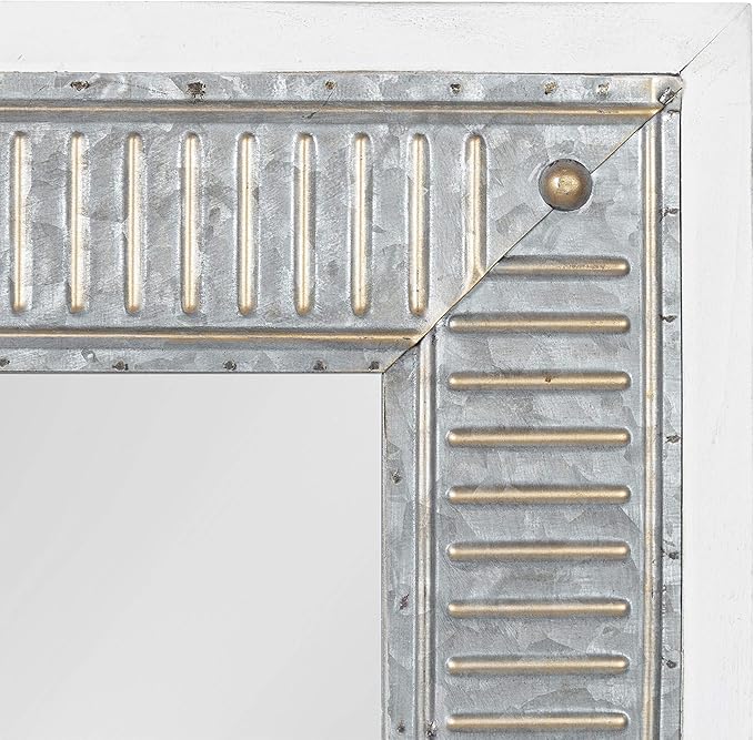 Kate and Laurel Deely Farmhouse Wall Mirror, 27 x 39, Rustic Wall Decor - Image 5