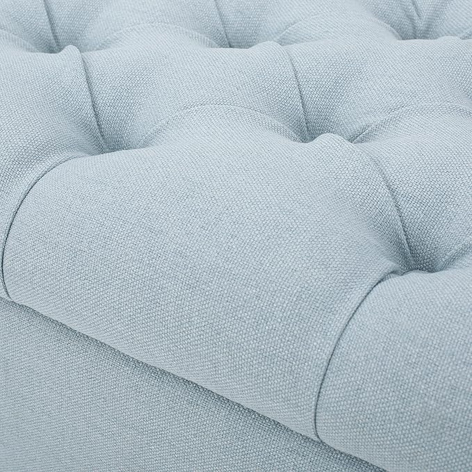 Christopher Knight Home Ottilie Fabric Storage Ottoman, Light Sky, Dimensions: - Image 14