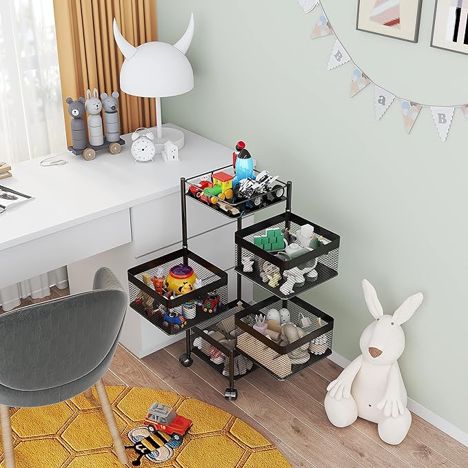 Rotating Kitchen Storage Rack，Bathroom Shelf，Kitchen Organization and - Image 8