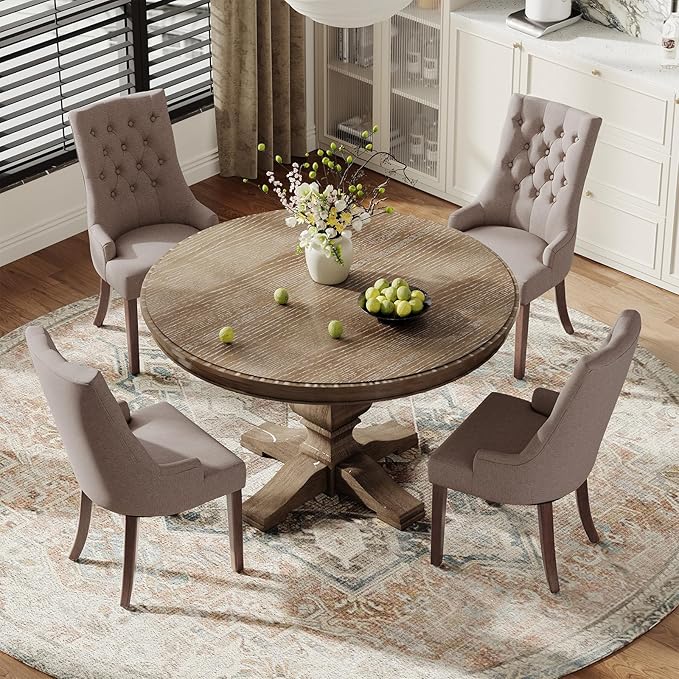 COLAMY Wingback Upholstered Dining Chairs Set of 2, Fabric Side Dining Room - Image 8