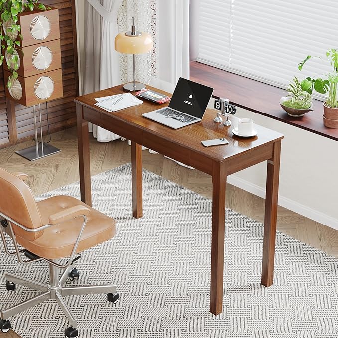 Solid Wood Desk with Drawers - Image 5