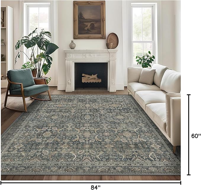 5X7 Area Rugs Machine Washable Rugs - Image 2