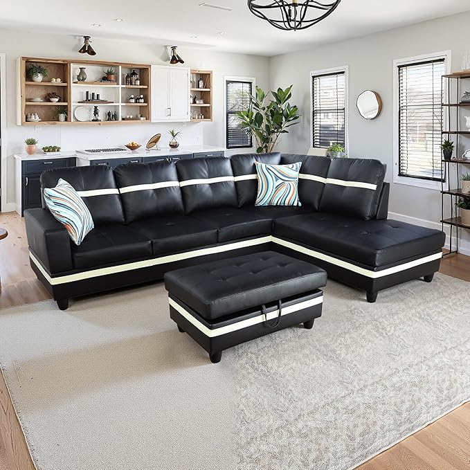 NicBex Sectional Couch 3 Pieces Sofa Set - Image 2