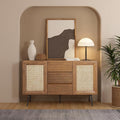 NTC MOSSIC Sideboard with 2 Doors and 3 Drawers, Buffet Cabinet with Natural by NTC