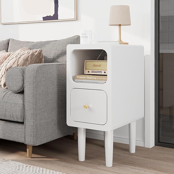 Narrow Nightstand, Solid Wood Night Stand - Image 8