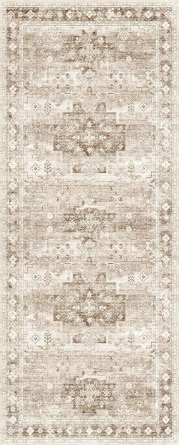 Boho Bathroom Rug 2x5 Runner, Neutral Farmhouse Kitchen Rugs, Small Throw - Image 8