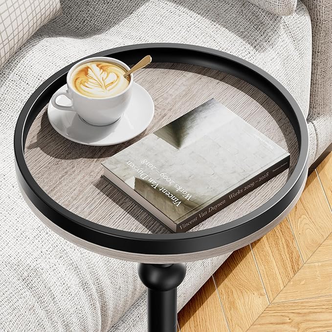 Small Round Side Table, Coffee Drink Table - Image 9