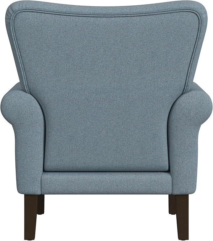 Home Decor | Upholstered Rolled Arm Wingback Accent Chair | Accent Chairs - Image 5