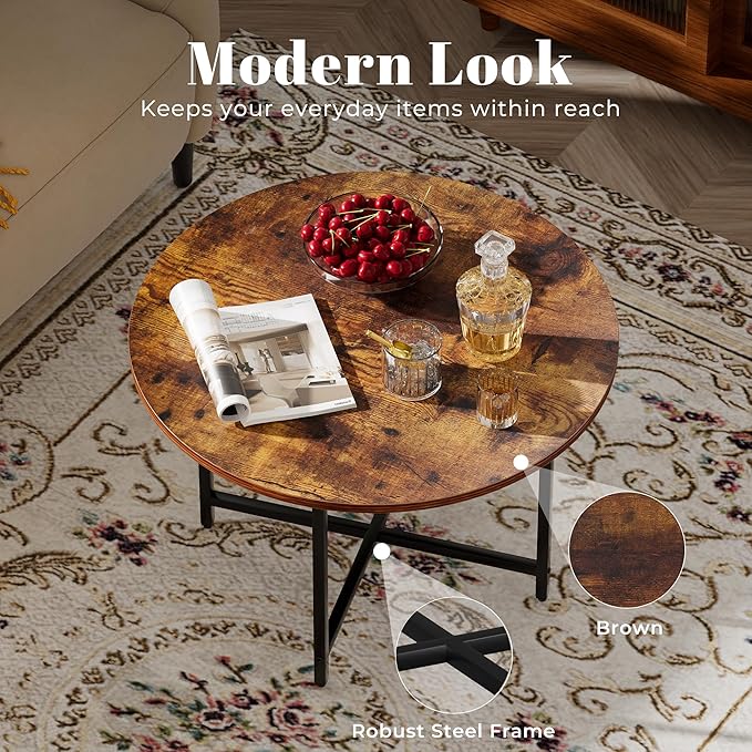 Round Coffee Table, Small Coffee Tables - Image 5