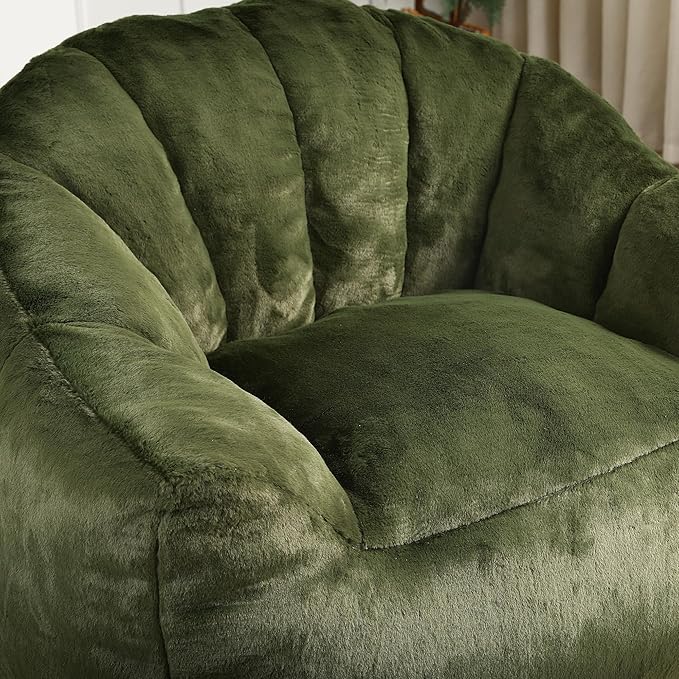 Furniliving Bean Bag Chair, Giant Bean Bag Chair Stuffed Floor Sofa - Image 7
