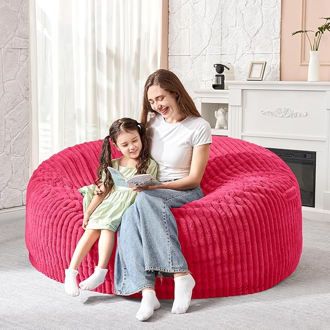 HABUTWAY 3FT Bean Bag Chair, Memory Foam Beanbag Chair - Image 5