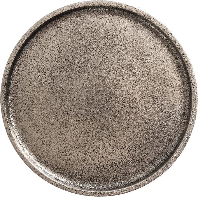 Kate and Laurel Rava Modern Metal Round Drink Table, Antique Nickel, Cast - Image 7