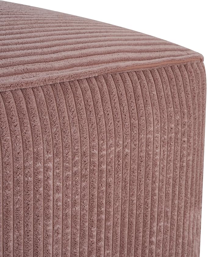Christopher Knight Home Isa Square Ottoman Footstool, Corduroy Pouf Poufee - Image 7