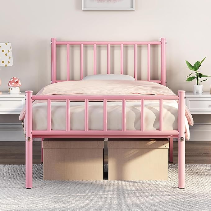 Yaheetech Twin Size Bed Frame Metal Platform Bed Frame Mattress Foundation by Yaheetech