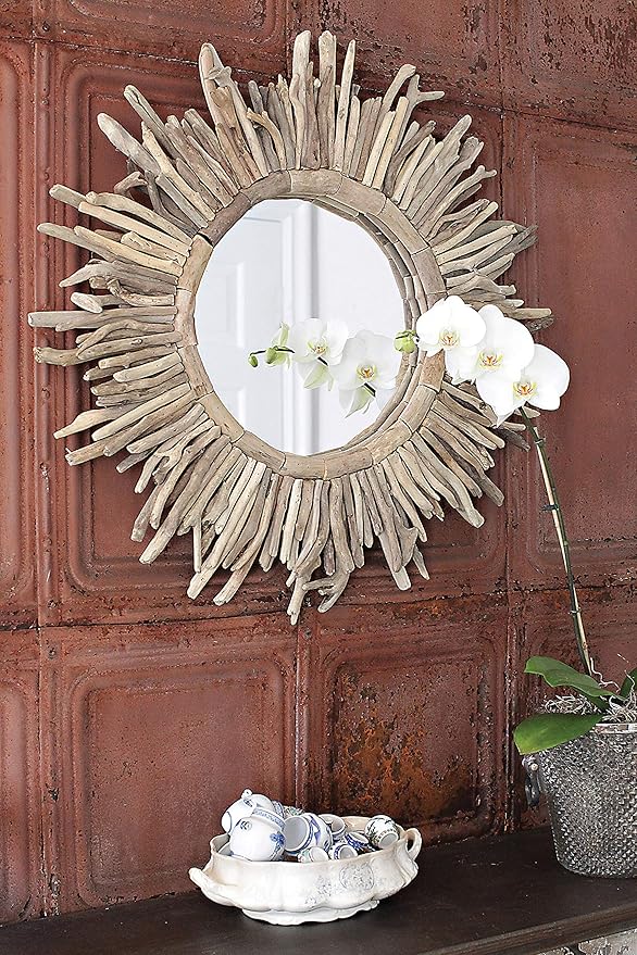 Creative Co-Op Driftwood Sunburst Mirror - Image 5