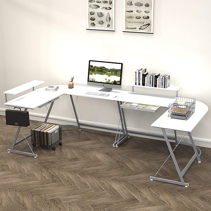 SHW 51 x 51 Inches Vista L-Shaped Desk - Image 2