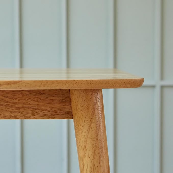 Livinia Aslan 29.5" Malaysian Oak Square Wooden Dining Table/Small Solid Wood - Image 7