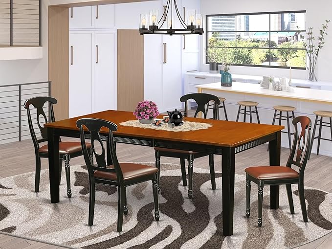 East West Furniture QUKE5-BCH-LC 5 Piece Dinette Set - Image 2
