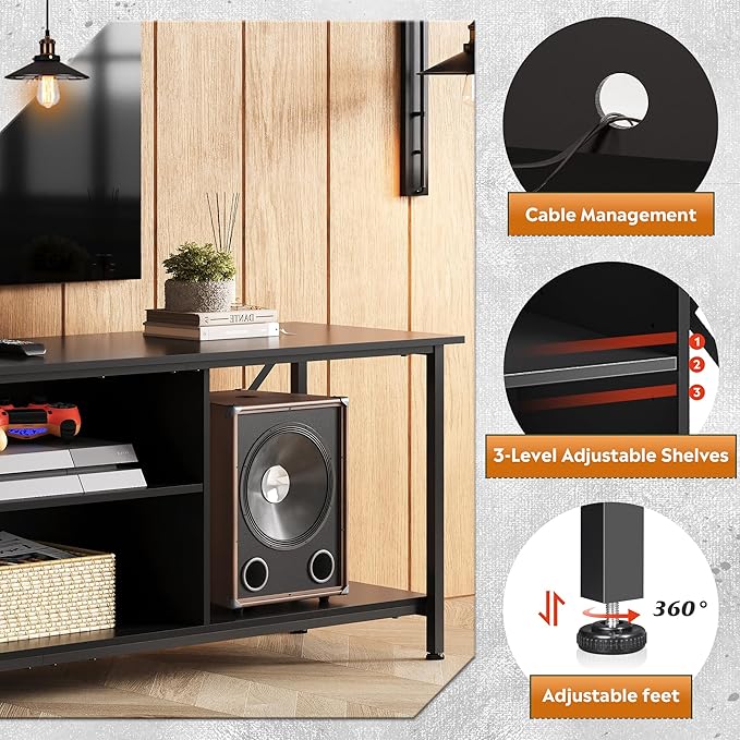 WLIVE TV Stand for 70 Inch TV, Entertainment Center - Image 4