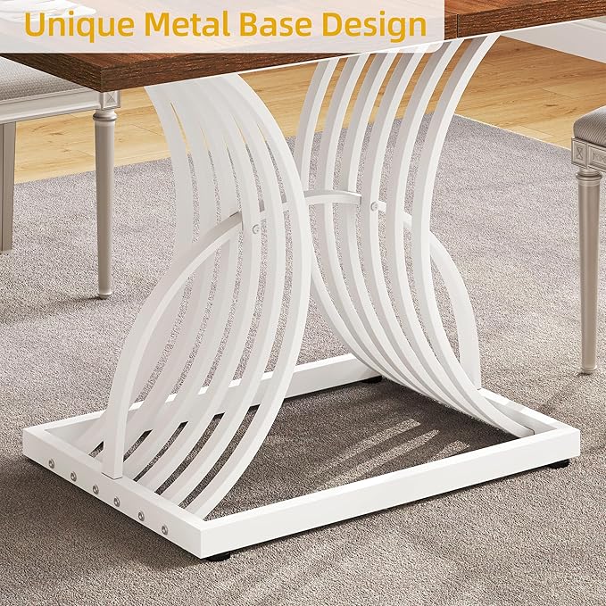 DWVO Modern Dining Table for 4 People 47 Inch Rectangular Kitchen Table - Image 4
