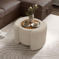 Furniture of America Lennox Modern Chenille 25-inch Round Storage Ottoman by FurnitureofAmerica