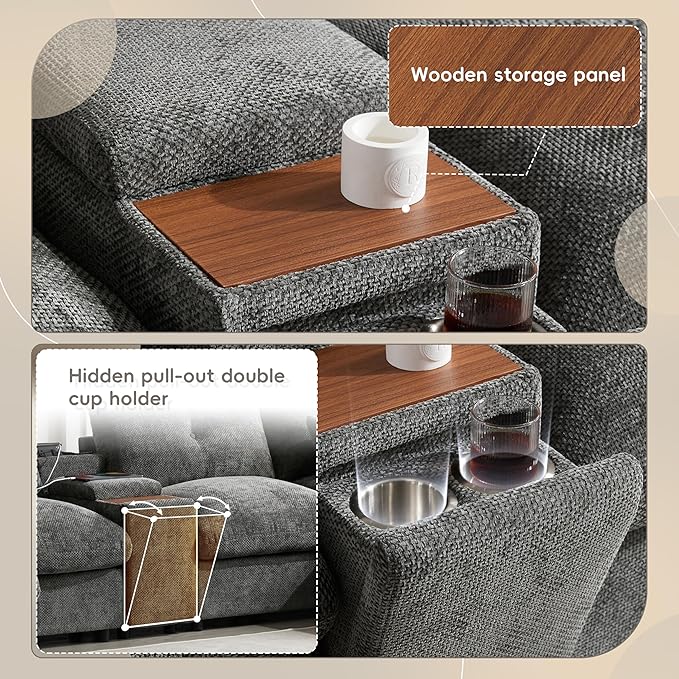 Merax 142'' Modular Sectional Sofa Set - Image 4