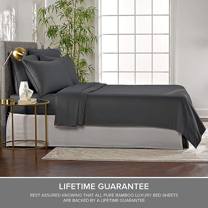 Split King Sheets by Pure Bamboo, Genuine 100% Organic Viscose Derived from - Image 4