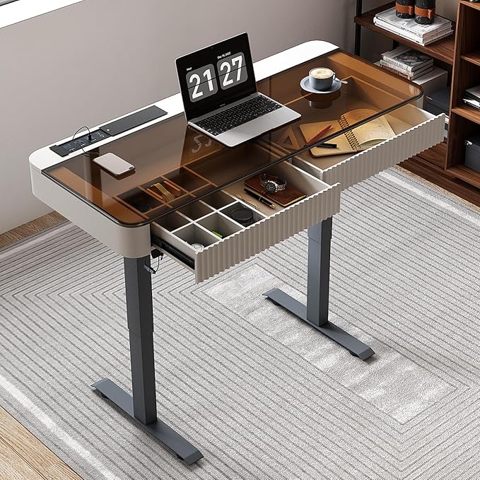 Lartis Office Desk, Electric Computer Lift Table Standing Desk - Image 4