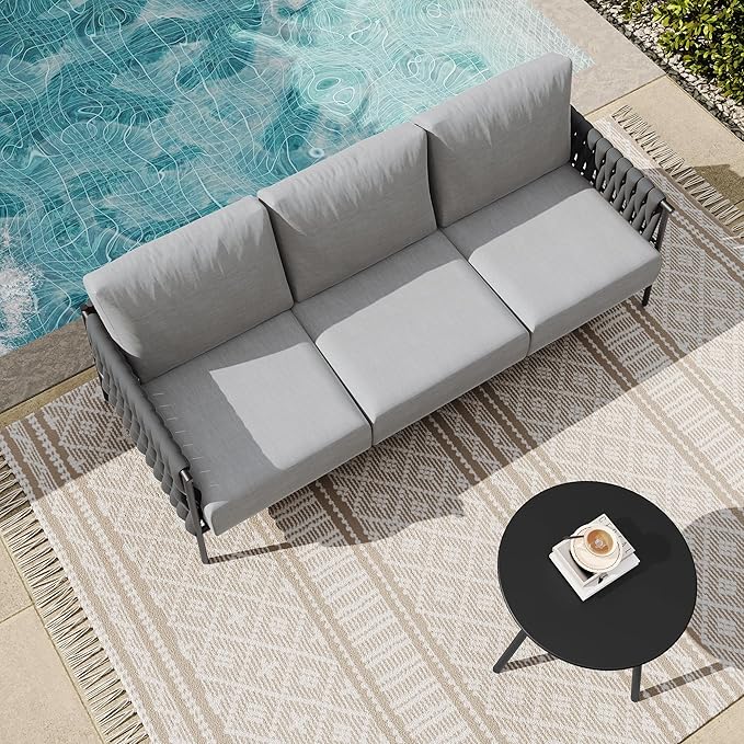 EAST OAK Life Chatter Outdoor Patio Furniture | Outdoor Sofa 3 Seats - Image 11