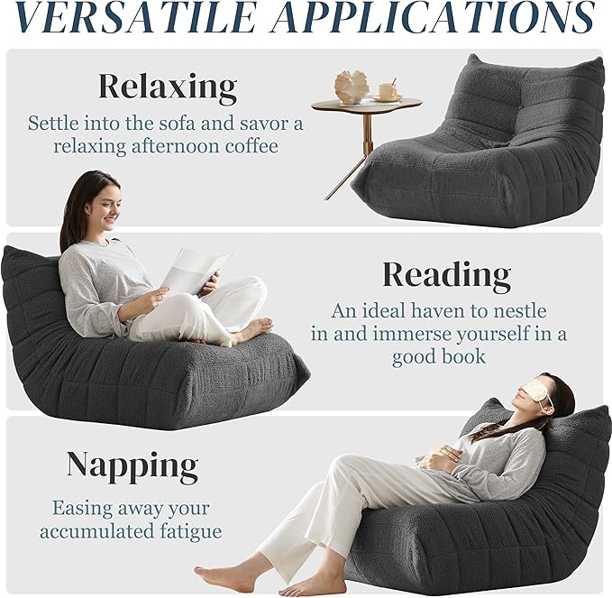 Bean Bag Chair, Fireside Chair Bean Bag Sofa - Image 6
