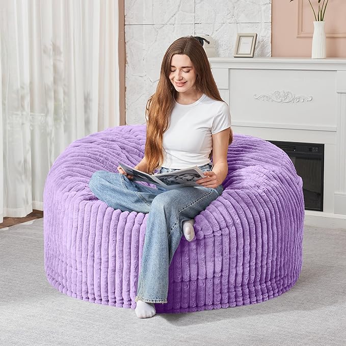 HABUTWAY 3FT Bean Bag Chair, Memory Foam Beanbag Chair by HABUTWAYMakeYourLifeComfortable