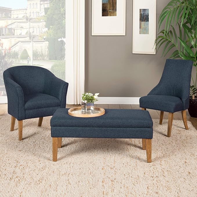 Homepop Home Decor | Upholstered Decorative Storage Ottoman Bench | Ottoman - Image 2