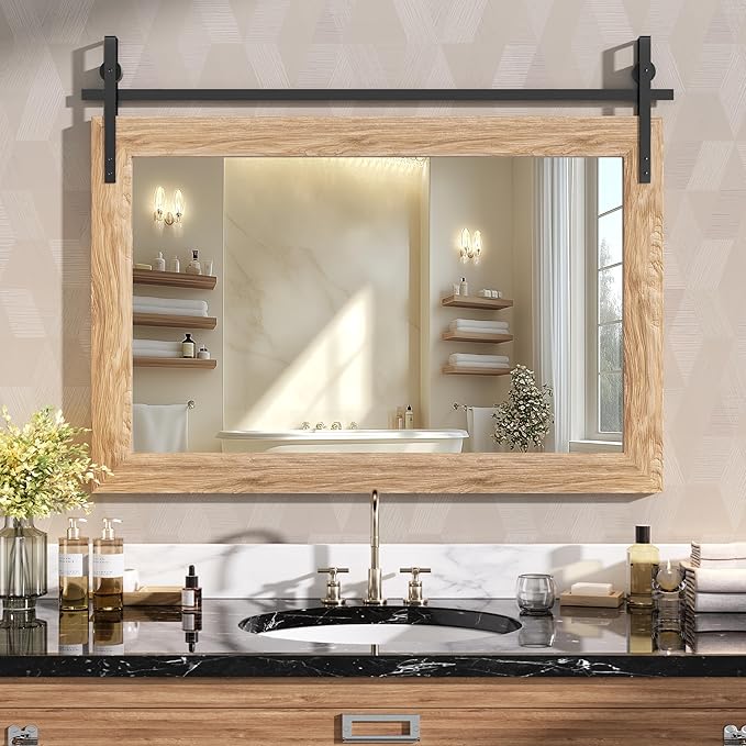 Hasipu Farmhouse Bathroom Mirror by Whatssuitableisthebest