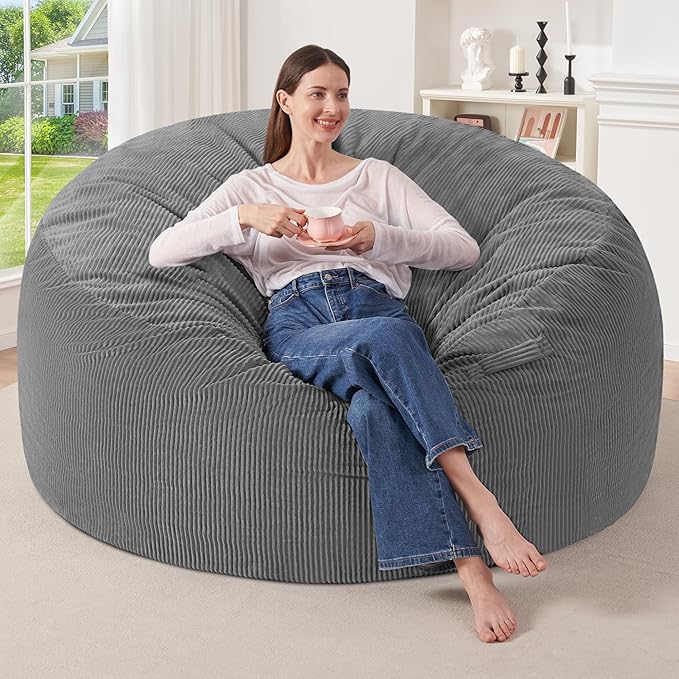 HABUTWAY 5FT Bean Bag Chair, Giant Bean Bag Chairs by HABUTWAYMakeYourLifeComfortable