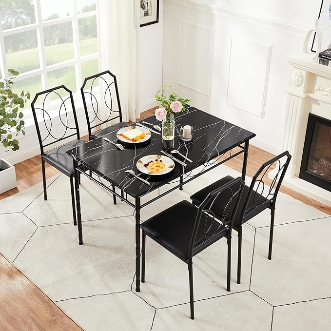 VECELO 5 Piece Dining Table Set - Image 5