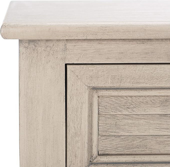 Safavieh Home Collection Tate Greige 2-Drawer Bottom Shelf Console Table - Image 10