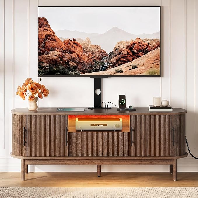 YITAHOME TV Stand with Mount and Power Outlet, Modern Entertainment Center with - Image 8