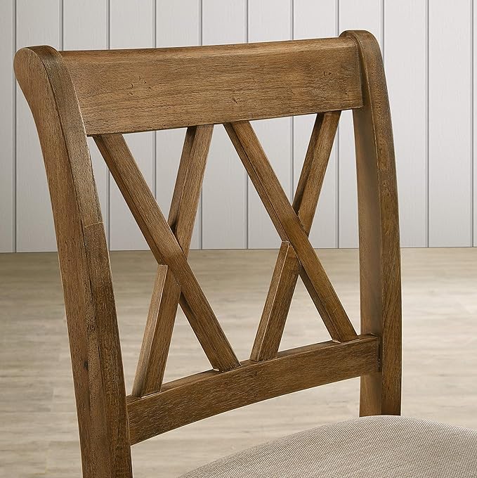 Roundhill Furniture Windvale Fabric Upholstered Counter Height Dining Chairs - Image 3