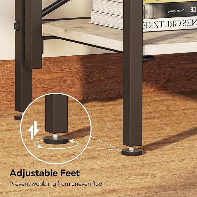 Folding Bookshelf, 4 Tier Bookcase Foldable Shelf - Image 6