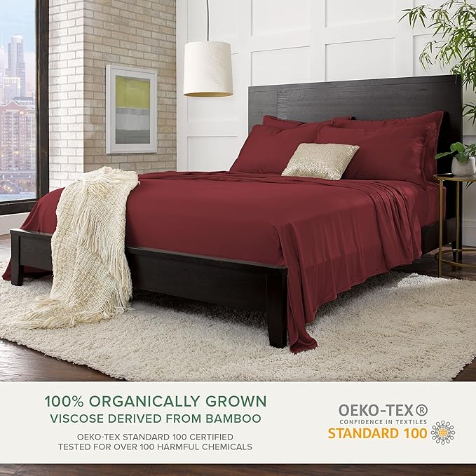 Queen Sheets by Pure Bamboo, Genuine 100% Organic Viscose Derived from Bamboo - Image 2