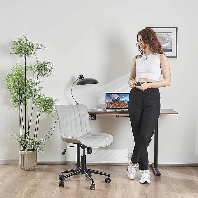YOUNIKE Grey Home Office Desk Chair - Image 7
