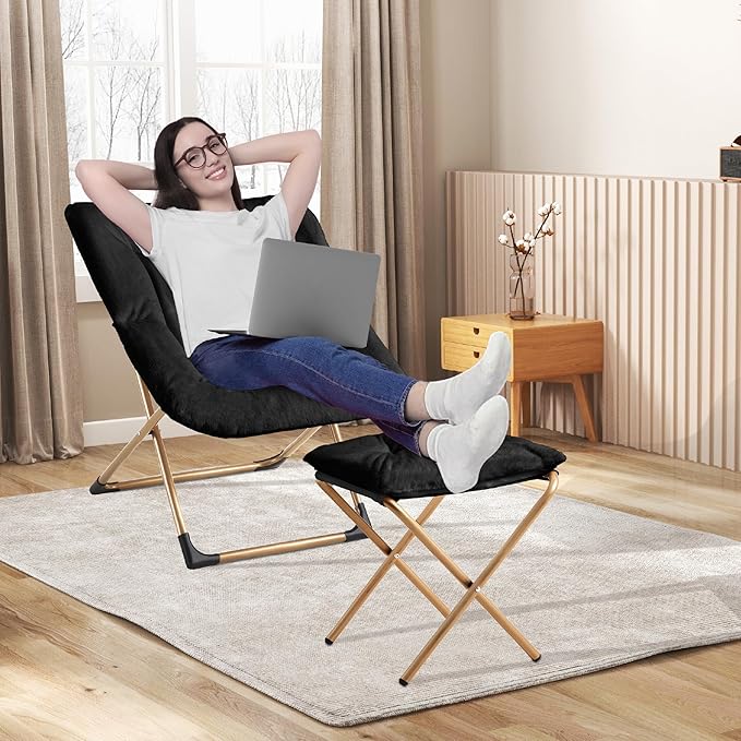 Comfy Oversized Saucer Chair - Image 2