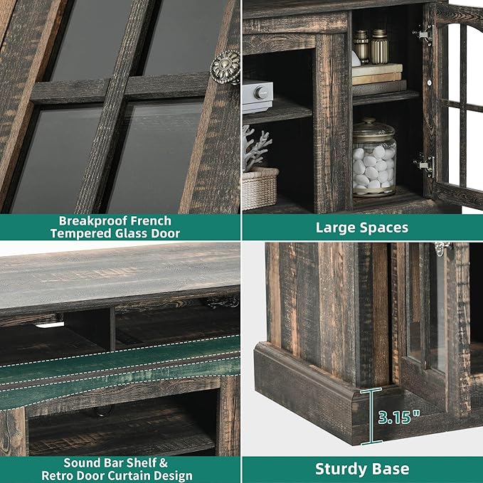 YITAHOME LED Farmhouse TV Stand - Image 5
