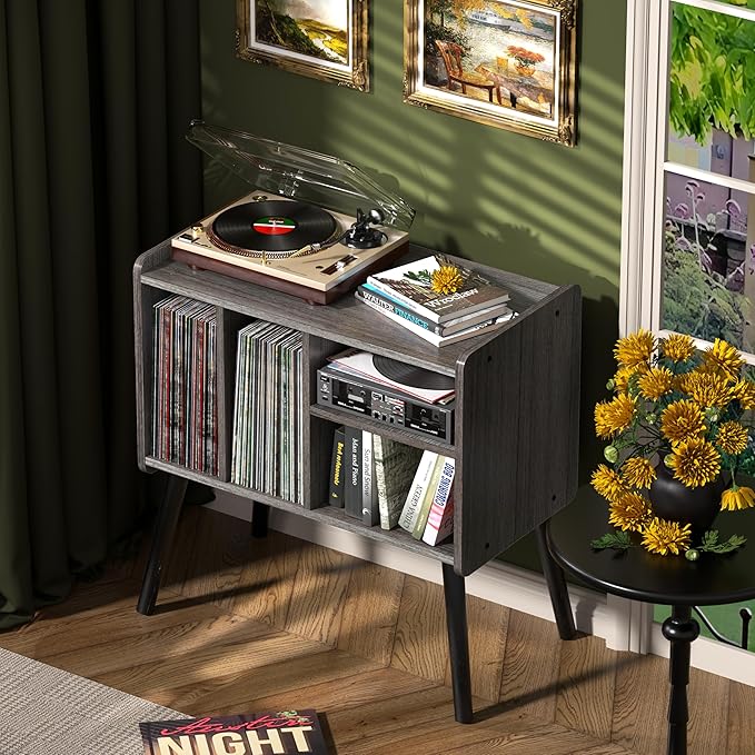 Record Player Table, Mid-Century Record Player Stand - Image 3