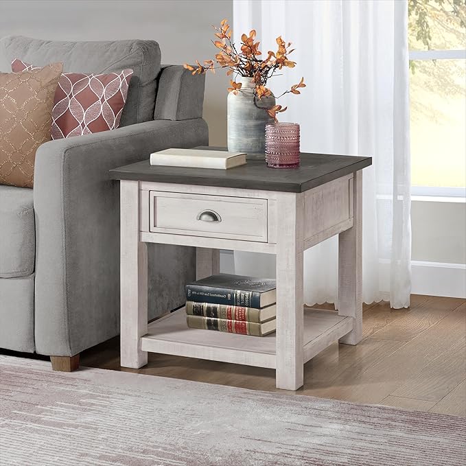 Martin Svensson Home Monterey Solid Wood End Table White - Image 2