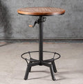 LOKKHAN 33.5-39.4 Inch Tall Industrial Bar Table-Adjustable Bar Height Bistro by LOKKHAN