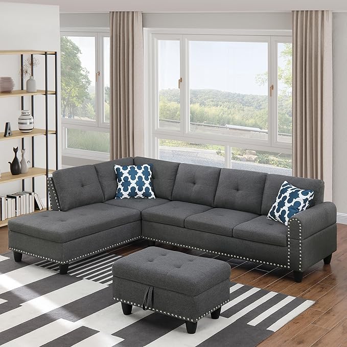 Ball & Cast 98" L Shaped Modular Sectional Couch - Image 4