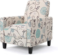 Christopher Knight Home Dufour White and Blue Floral Fabric Recliner 26.75D x by ChristopherKnightHome