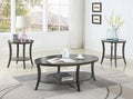 Roundhill Furniture Contemporary Perth Oval Shelf Coffee Table Set by RoundhillFurniture